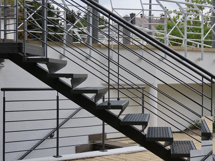 a sturdy galvanised handrails